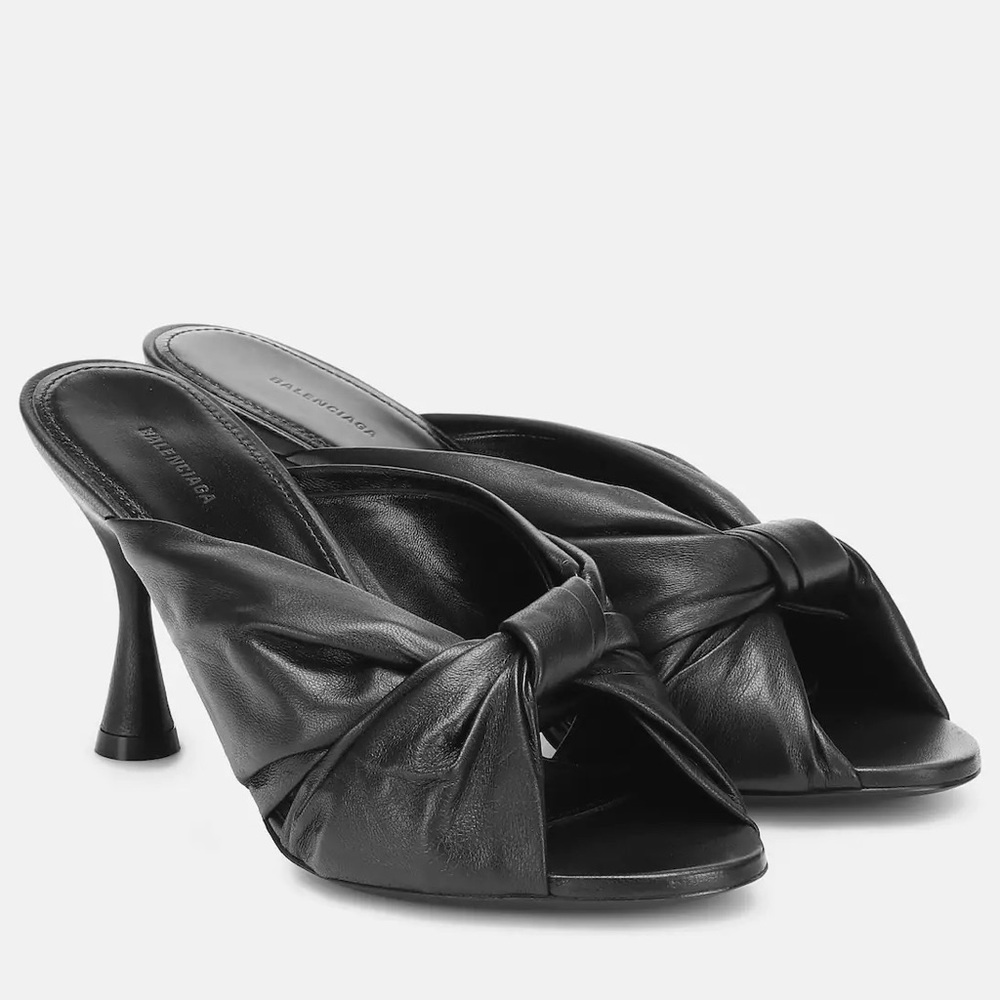 Balenciaga Drapy Leather Heels